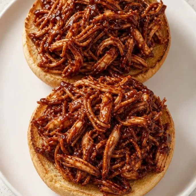 Crockpot BBQ Pulled Chicken (4 Ingredients, Super Juicy) Crockpot BBQ Pulled Chicken