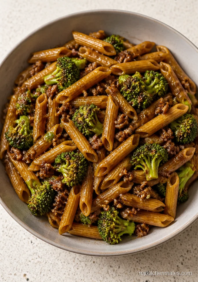 Crockpot Beef and Broccoli Pasta