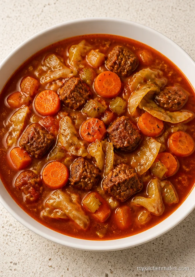 Crockpot Beef and Cabbage Soup