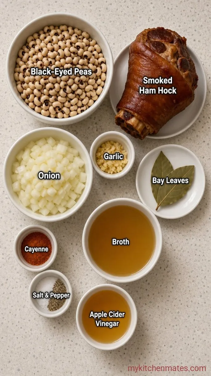 Crockpot Black-Eyed Peas (No Soak, Creamy) Ingredients