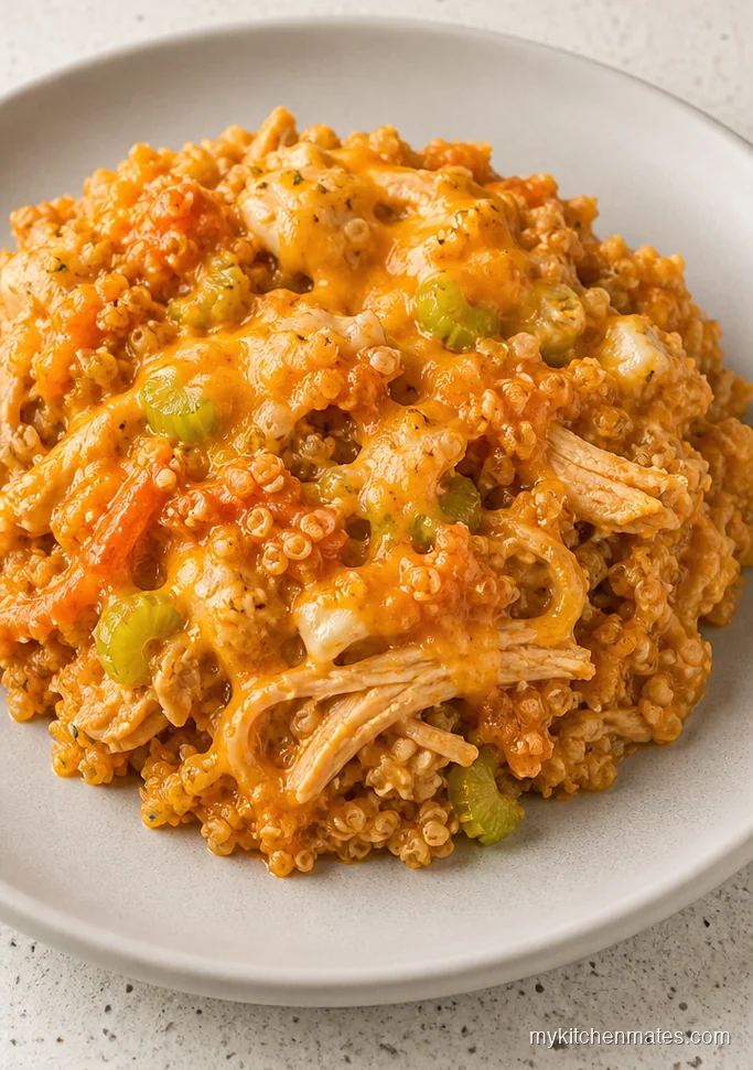13 Crockpot Chicken Casserole Recipes for No Fuss Dinners Crockpot Buffalo Chicken Quinoa Casserole
