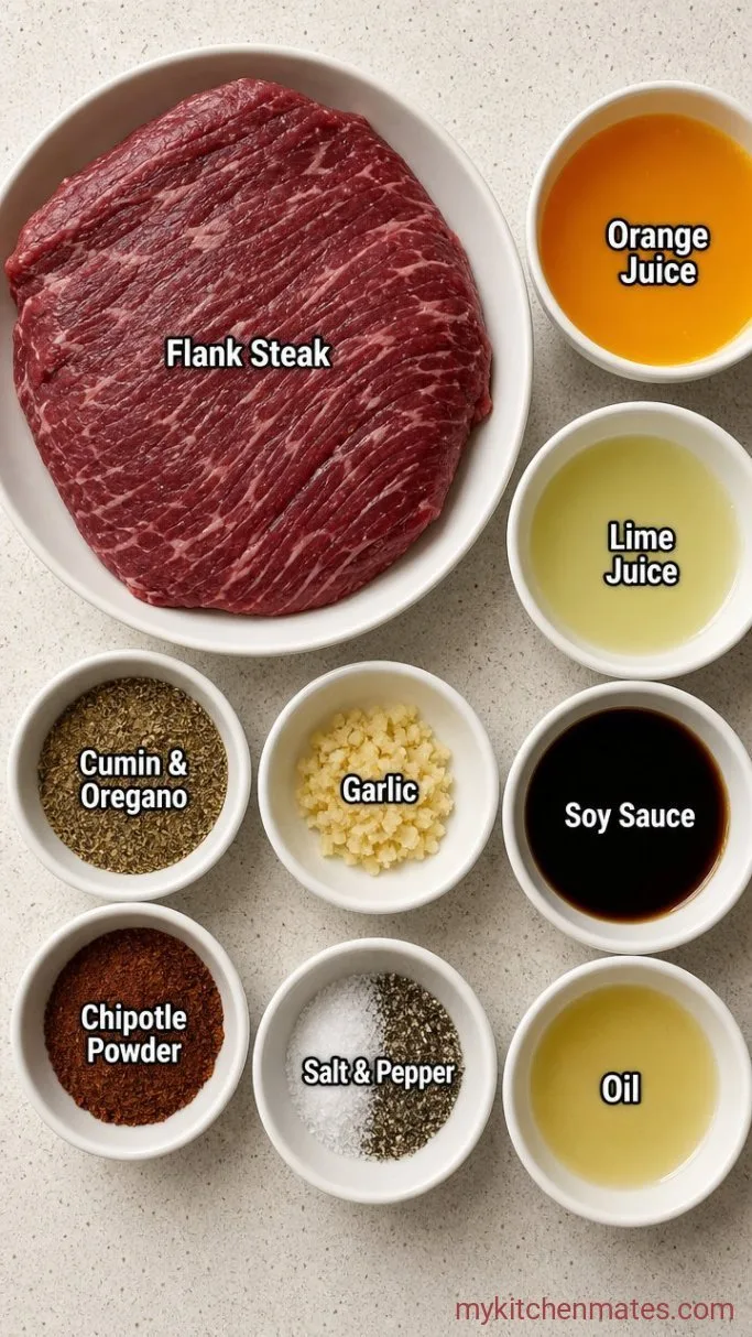 Tender Crockpot Carne Asada Ingredients