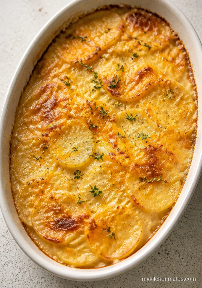 Crockpot Cheddar Scalloped Potatoes