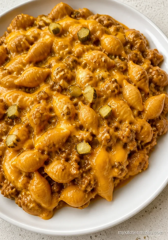Crockpot Cheeseburger Pasta