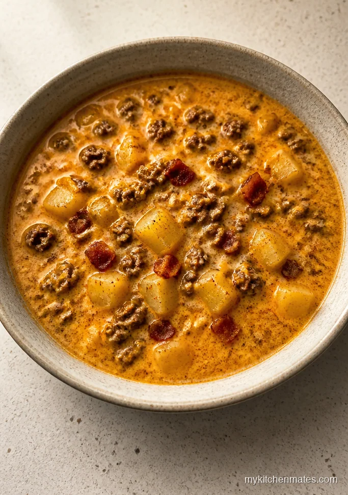Crockpot Cheeseburger Soup