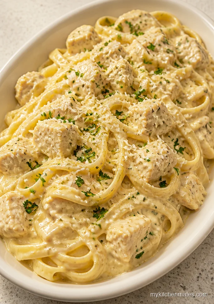 Crockpot Chicken Alfredo Pasta