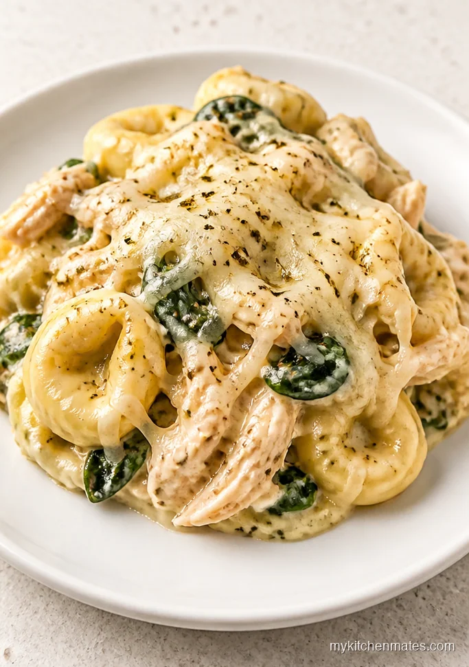 13 Crockpot Chicken Casserole Recipes for No Fuss Dinners Crockpot Chicken Alfredo Tortellini Casserole