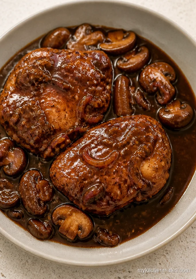 Crockpot Chicken and Mushroom Balsamic
