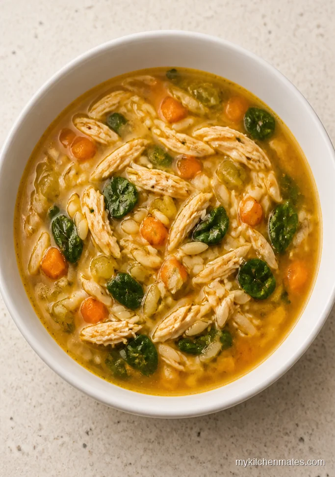 Crockpot Chicken and Orzo Soup