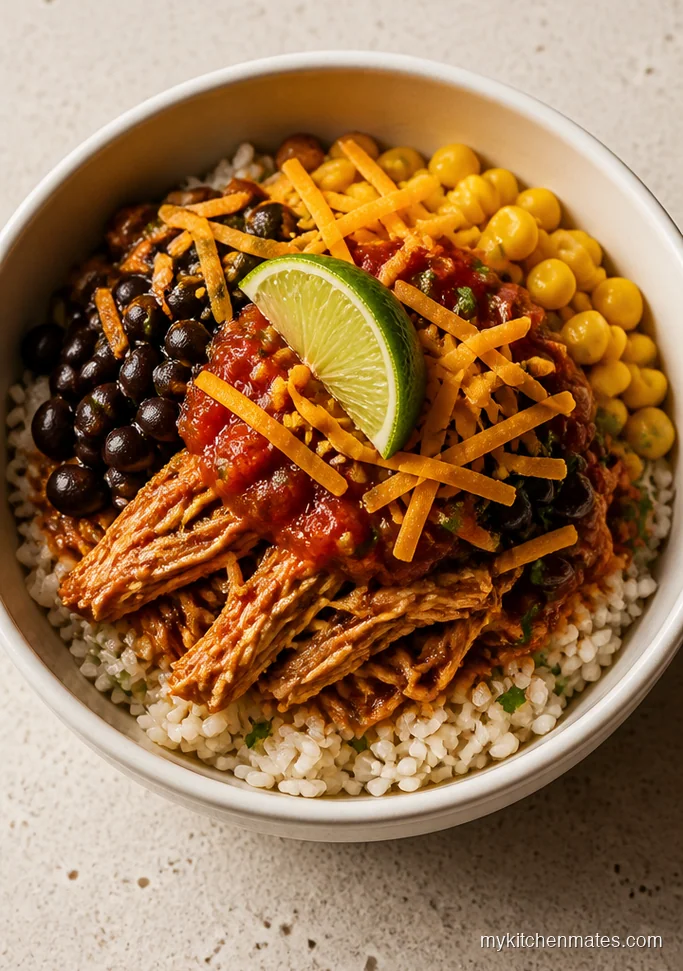 Crockpot Chicken Burrito Bowls