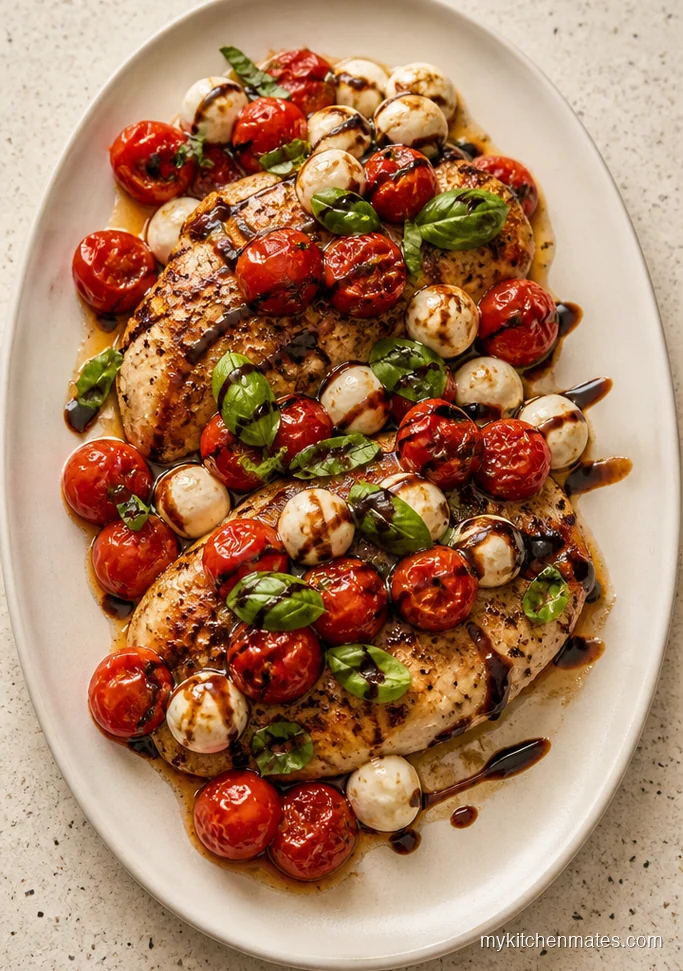 Crockpot Chicken Caprese with Cherry Tomatoes