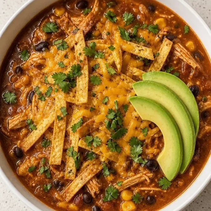 Creamy Crockpot Chicken Enchilada Soup Crockpot Chicken Enchilada Soup
