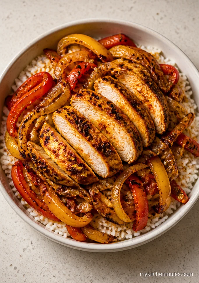 Crockpot Chicken Fajita Bowls