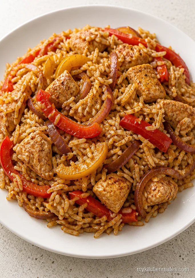 Crockpot Chicken Fajita Rice