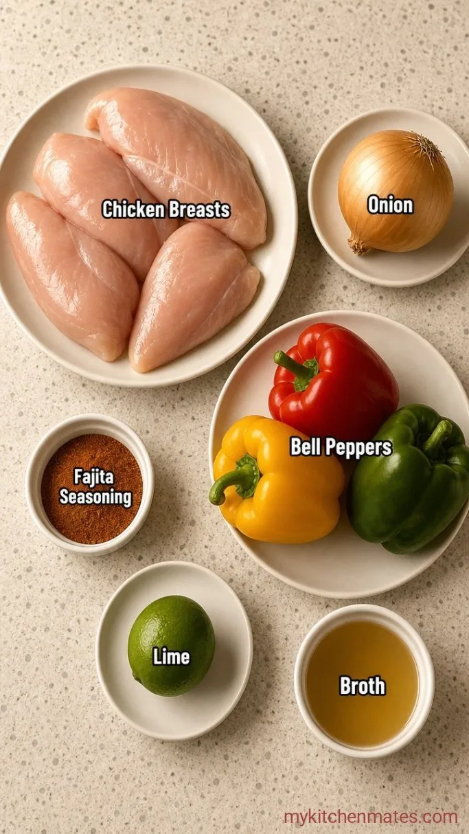 Easy Crockpot Chicken Fajitas Ingredients