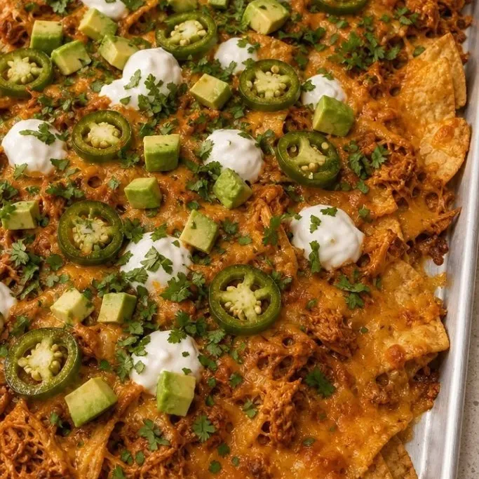 Crockpot Chicken Nachos (Salsa Chicken, Melty Cheese) Crockpot Chicken Nachos