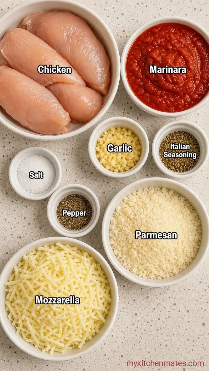 Crockpot Chicken Parmesan That Cooks While You Work Ingredients