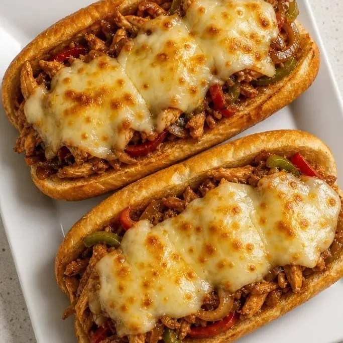 Crockpot Chicken Philly Cheesesteak Crockpot Chicken Philly Cheesesteak