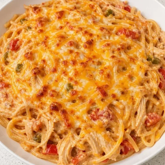 Crockpot Chicken Spaghetti