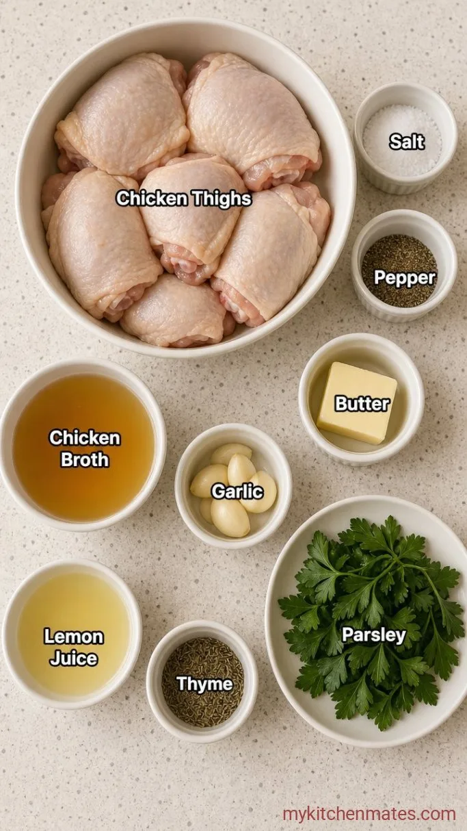Crockpot Garlic Butter Chicken Thighs Ingredients