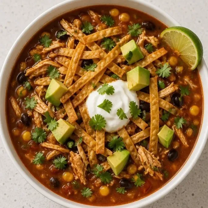 Crockpot Chicken Tortilla Soup