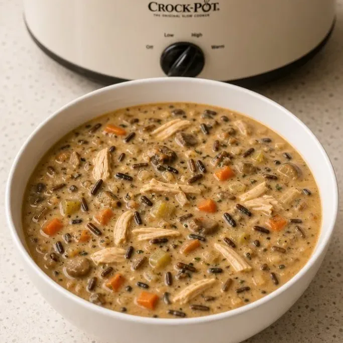 Creamy Crockpot Chicken Wild Rice Soup Crockpot Chicken Wild Rice Soup