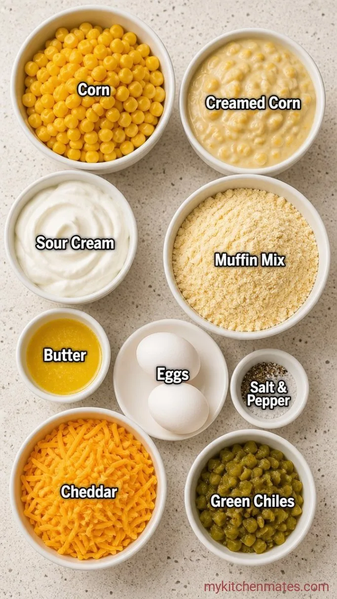 Slow Cooker Corn Casserole Ingredients