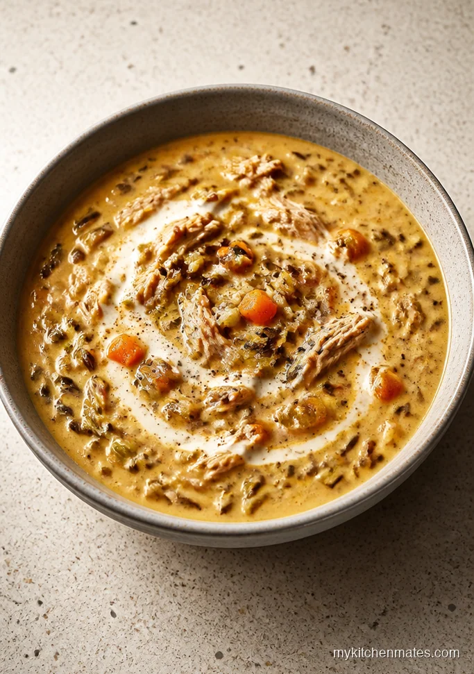 Crockpot Creamy Chicken and Wild Rice Soup