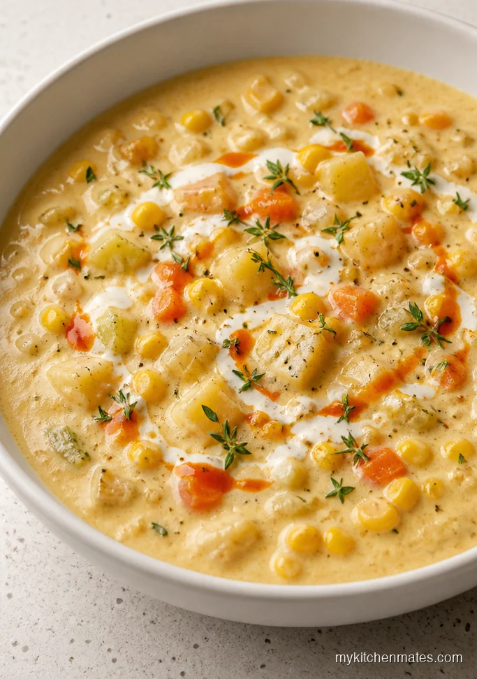 Crockpot Creamy Corn Potato Chowder
