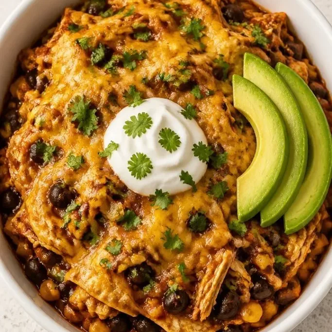 Crockpot Enchilada Casserole