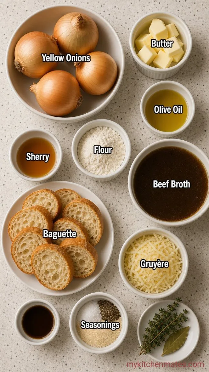 Crockpot French Onion Soup with Gruyère Croutons Ingredients