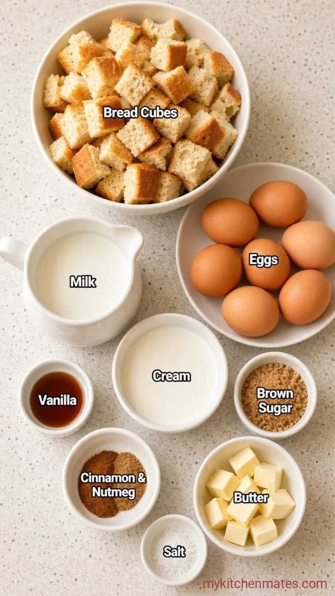Overnight Crockpot French Toast Casserole Ingredients
