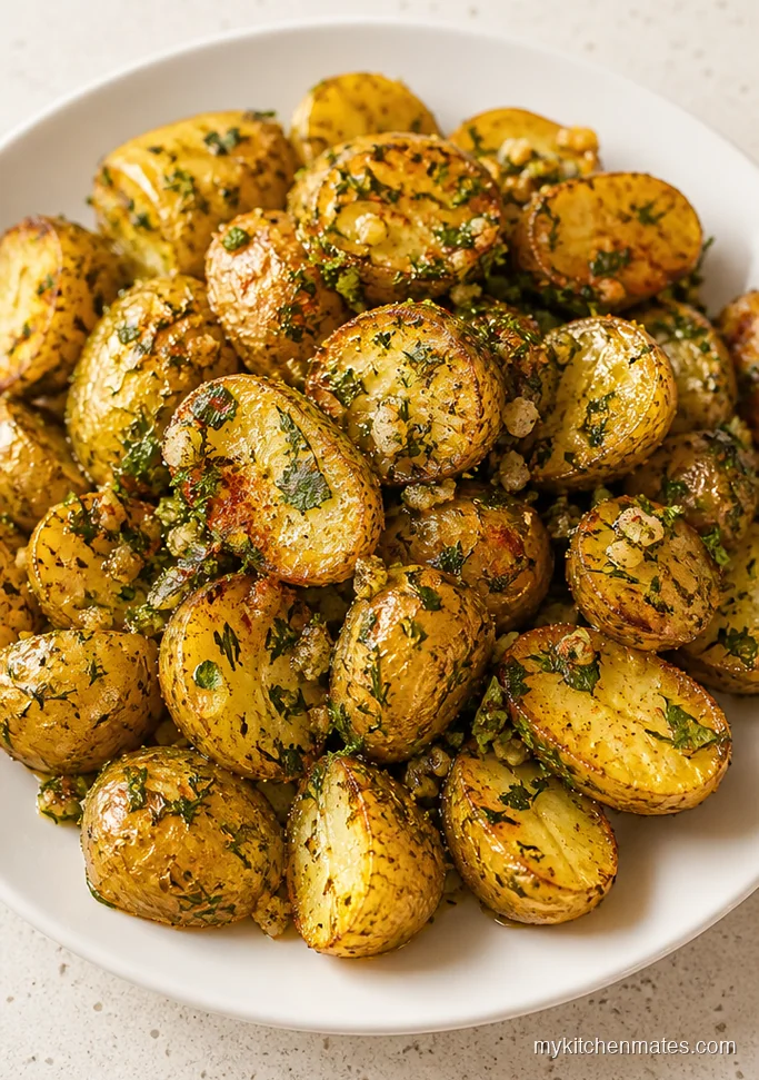 Crockpot Garlic Herb Baby Potatoes