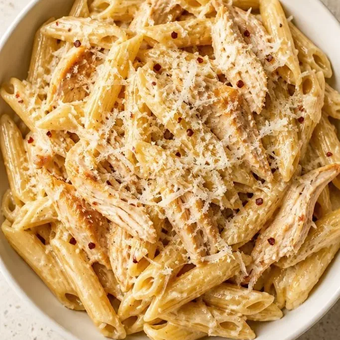 Creamy Crockpot Garlic Parmesan Chicken Pasta Crockpot Garlic Parmesan Chicken Pasta