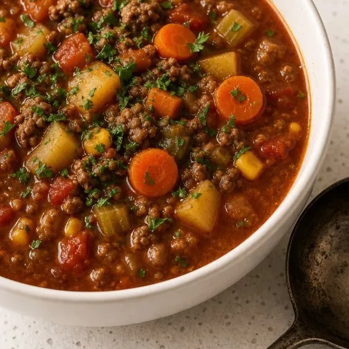 Crockpot Hamburger Soup