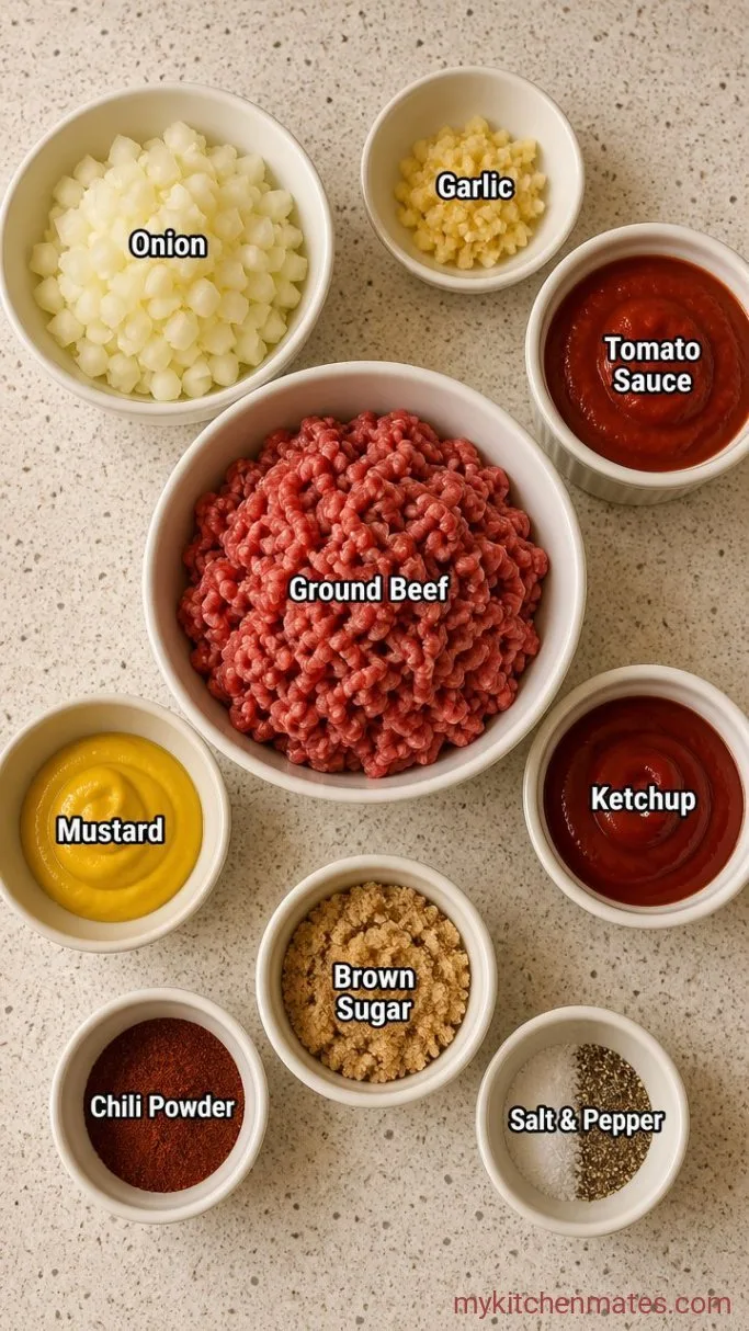 Crockpot Hot Dog Chili (Thick, Meaty, and So Simple) Ingredients