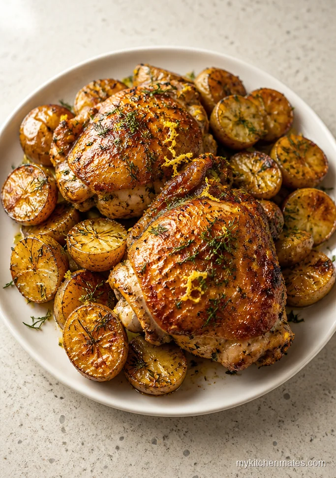 Crockpot Lemon Dill Chicken and Baby Potatoes