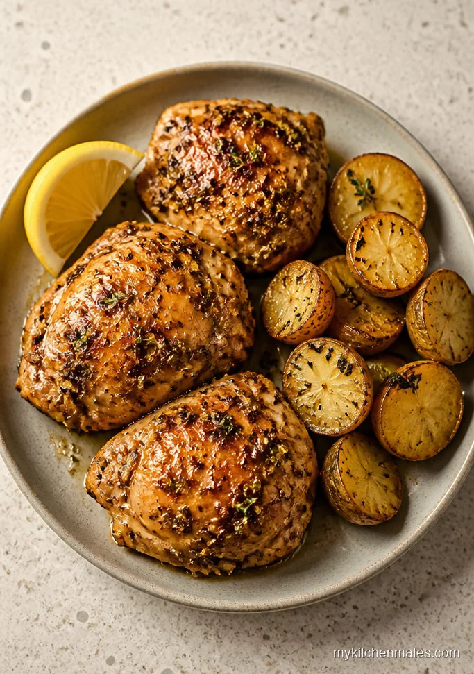 Crockpot Lemon Herb Chicken and Potatoes
