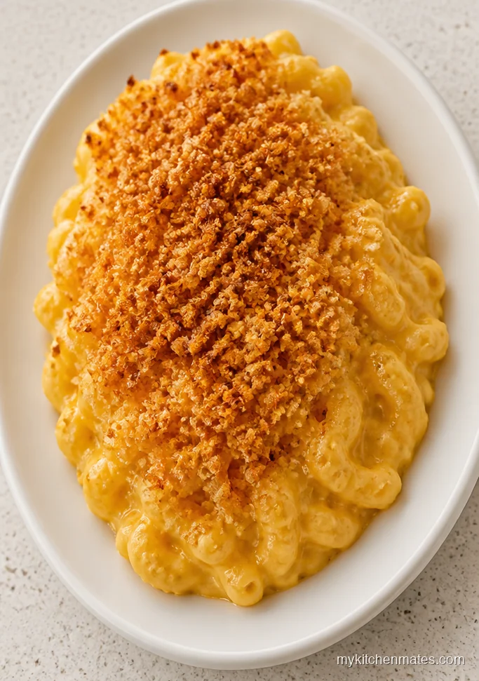 Crockpot Mac and Cheese with Crispy Topping