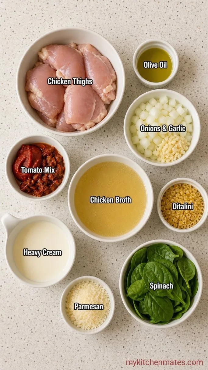 Creamy Crockpot Marry Me Chicken Soup Ingredients