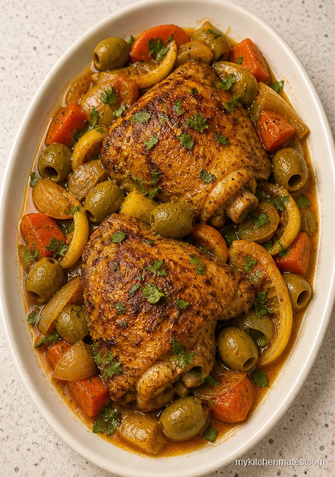 Crockpot Moroccan Chicken with Olives
