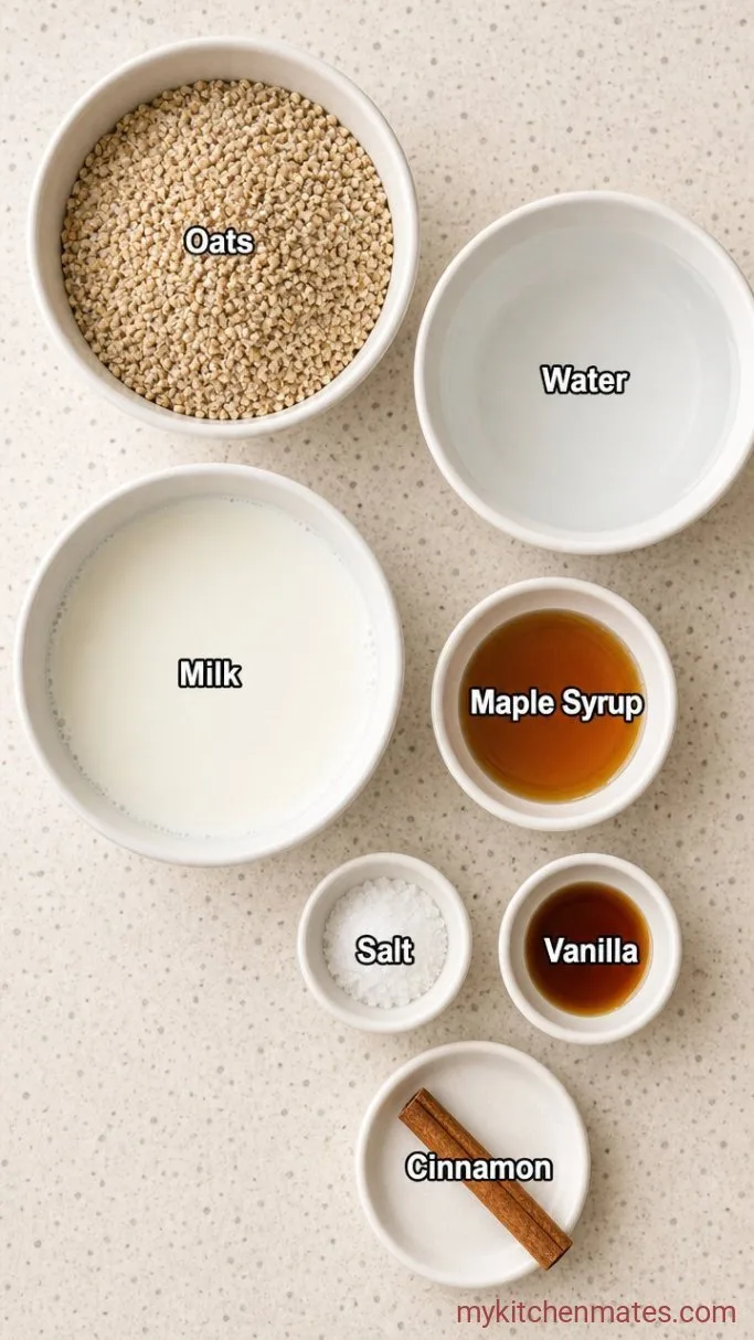Crockpot Overnight Oatmeal (Steel-Cut, No Morning Work) Ingredients