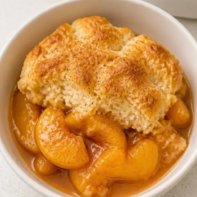 Crockpot Peach Cobbler