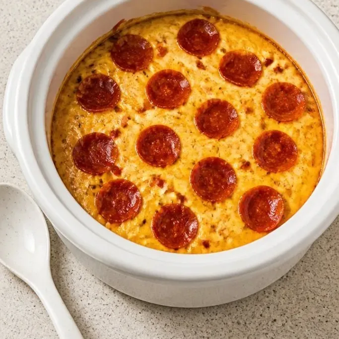 5-Ingredient Crockpot Pizza Dip Crockpot Pizza Dip