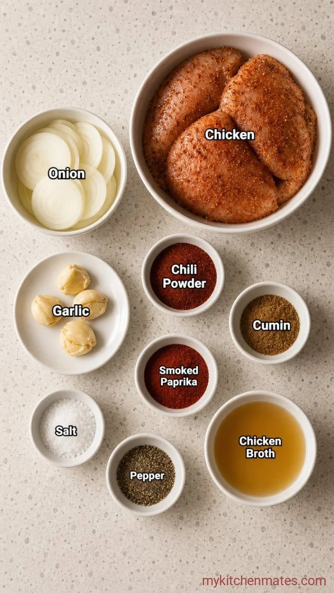 5-Ingredient Crockpot Pulled Chicken Ingredients