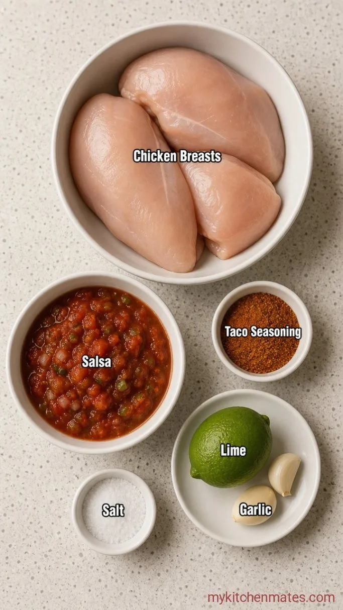 Juicy Crockpot Shredded Chicken Tacos Ingredients