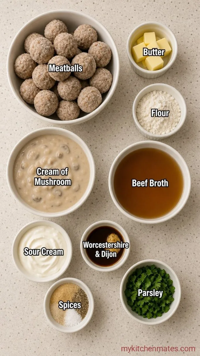 Creamy Crockpot Swedish Meatballs Ingredients