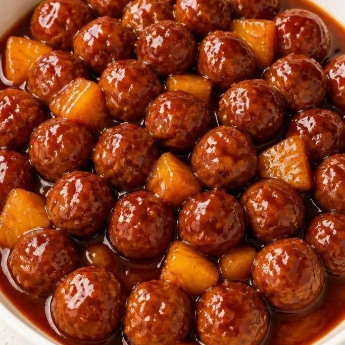Crockpot Sweet and Sour Meatballs
