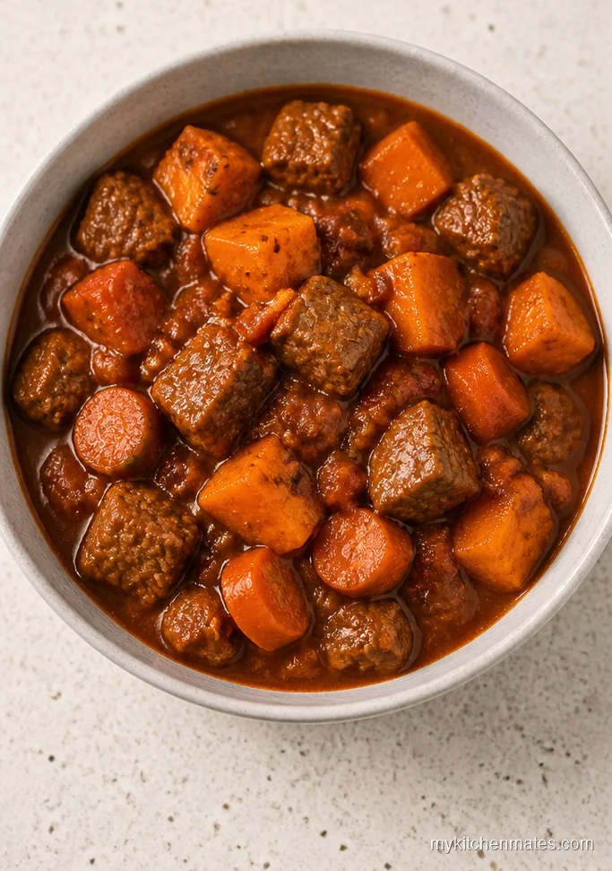Crockpot Sweet Potato Beef Stew