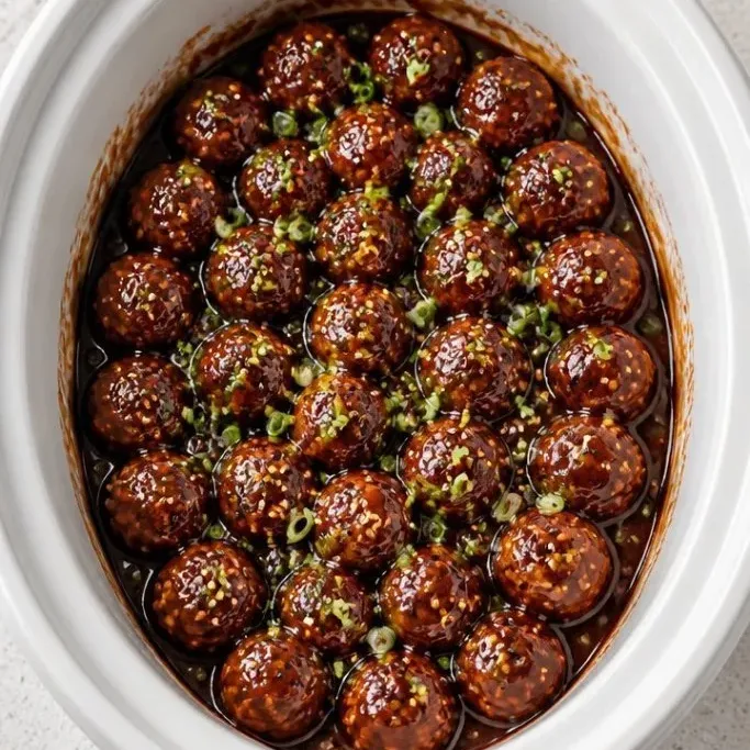 Crockpot Teriyaki Meatballs